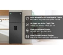 Tủ lạnh Samsung , ngăn đá nằm trên , ngăn đông mềm , làm đá tự động 406 lit , màu bạc ánh kim