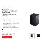 MÁY GIẶT TOSHIBA AW-M1100JV(MK) 10kg