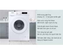 Máy giặt Samsung Inverter 9 kg WW90T3040WW/SV