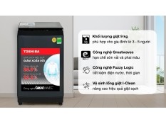 Máy giặt Toshiba 9 kg AW-M1000FV(MK) 