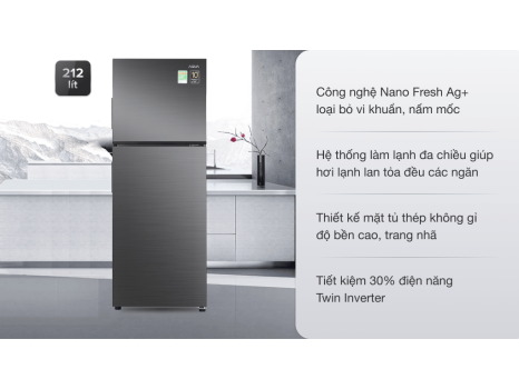 Tủ lạnh Aqua Inverter 212 lít AQR-T239FA(HB)