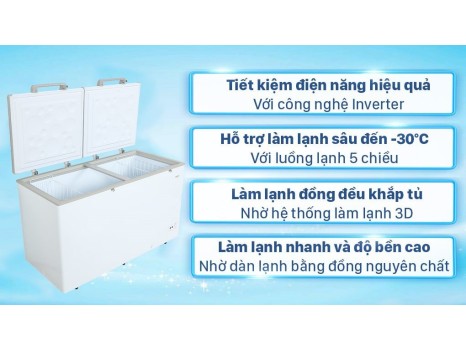Tủ đông AQUA Inverter 425 lít AQF-C5701E 