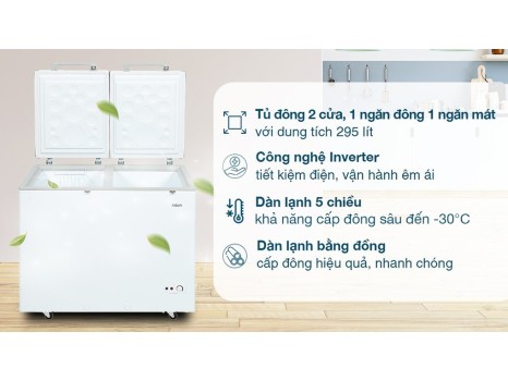 Tủ đông AQUA Inverter 295 lít AQF-C4202E