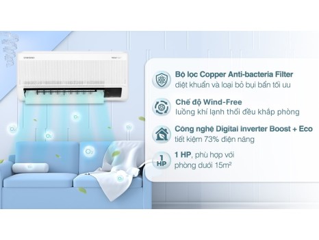 Máy lạnh Samsung Wind-Free Inverter 1 HP AR10CYFAAWKNSV