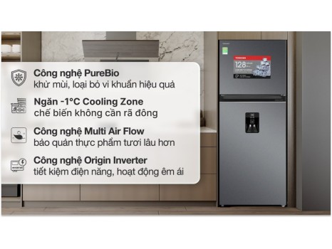 Tủ lạnh Toshiba Inverter 409 lít GR-RT535WEA-PMV(06)-MG