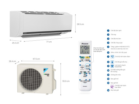 Điều Hòa Daikin Inverter FTKB35YVMV - 1.5HP