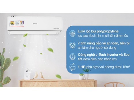 Máy lạnh Sharp Inverter 1 HP AH-X10ZEW