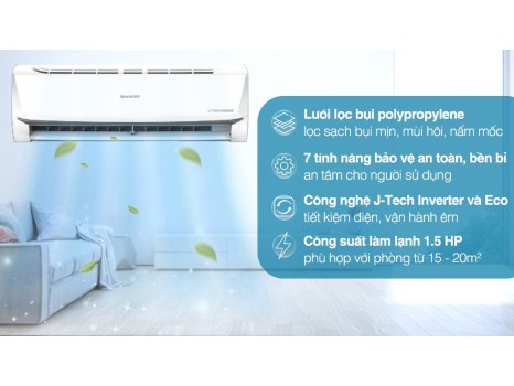 Máy lạnh Sharp Inverter 1.5 HP AH-X13ZEW