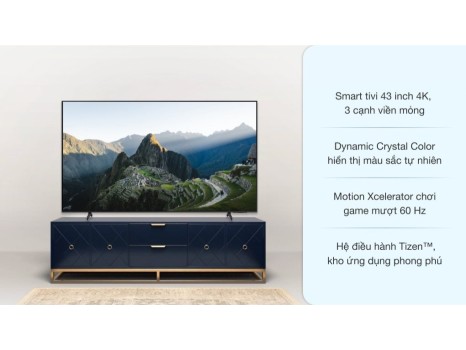 Smart Tivi Samsung 4K Crystal UHD 43 inch UA43AU7700