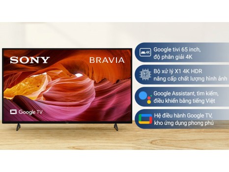 Google Tivi Sony 4K 65 inch KD-65X75K