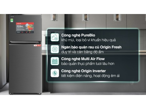 Tủ lạnh Toshiba Inverter 411 lít GR-RT559WE-PMV(58)