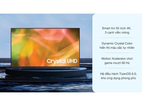 Smart Tivi Samsung 4K Crystal UHD 55 inch UA55AU7700