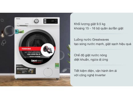 Máy giặt Toshiba Inverter 9.5 Kg TW-BK105S2V(WS)