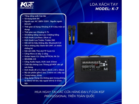 Loa KGF xách tay K7