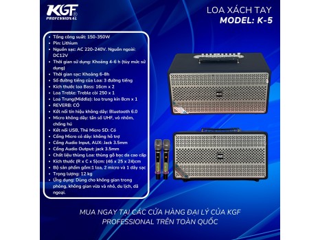 Loa xách tay KGA K-5