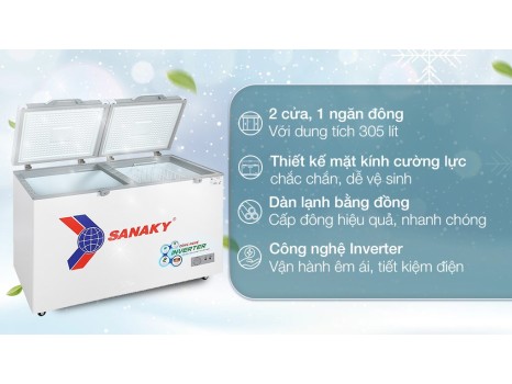 Tủ đông Sanaky Inverter 280 lít TD.VH4099A4K